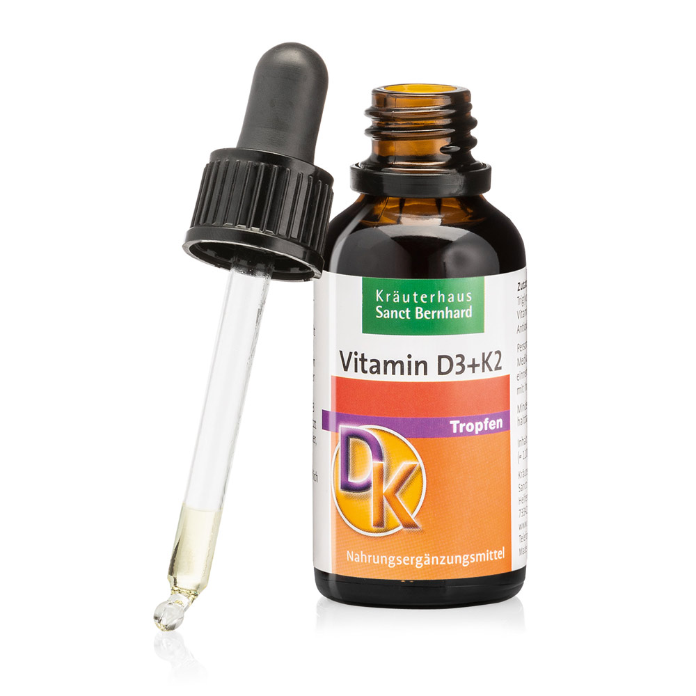 Kräuterhaus Sanct Bernhard Vitamine D3+K2 En Gouttes 30 Ml