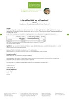 L-Carnitine 1000 + Vitamine C en flacons 600 ml