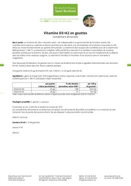 Vitamine D3+K2 en gouttes 30 ml