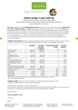 Gélules oméga-3 supra 1000 mg 120 gélules