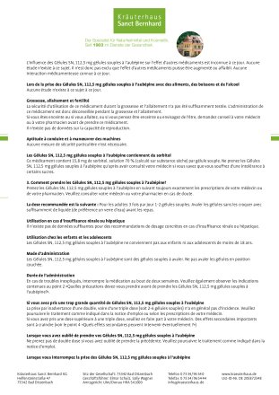 Gélules SN, 112,5 mg gélules souples à  l’aubépine 120 gélules