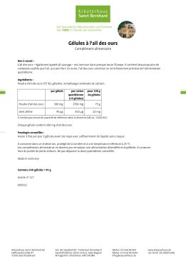 Gélules à  l'ail des ours 240 gélules