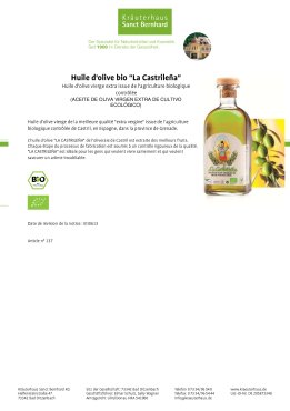Huile d'olive bio "La Castrileña"