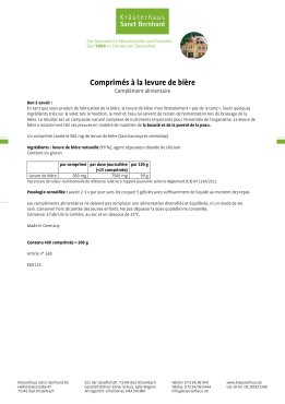 Comprimés à  la levure de bière 400 comprimés