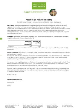 Pastilles de mélatonine 1mg 120 comprimés