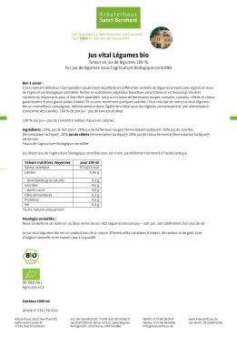 Jus vital Légumes bio