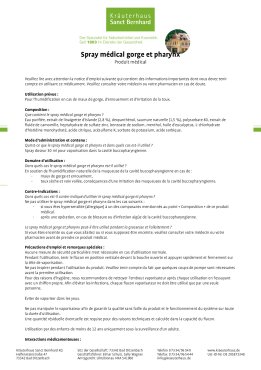 Spray médical pour gorge et pharynx 30 ml