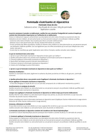 Baume pour le traitement et la guérison des plaies 100 ml