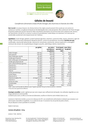 Gélules de beauté 200 gélules