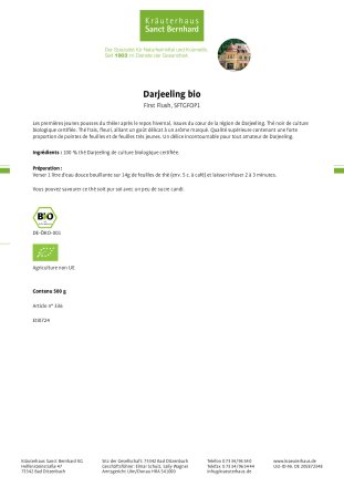 Darjeeling bio 500 g