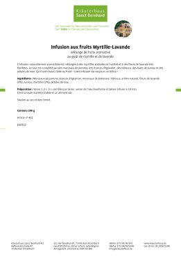 Infusion aux fruits Myrtille-Lavande 200 g