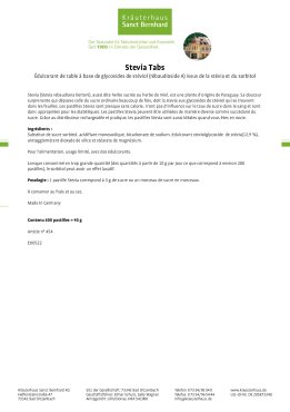 Stevia-Tabs avec de rebaudioside A 40 g