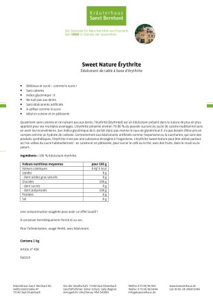 Sweet Nature &eacute;rythrite