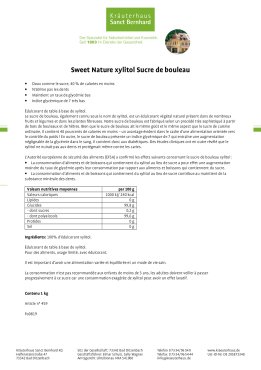 Sweet Nature Sucre de bouleau xylitol