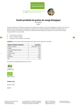 Poudre protéinée de graines de courge biologique