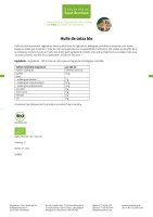 Huile de colza bio