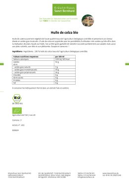 Huile de colza bio