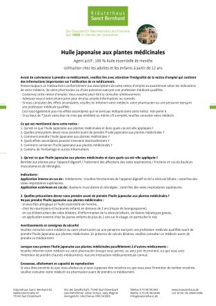 Huile japonaise aux plantes médicinales 30 ml