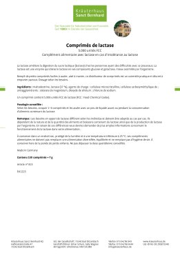 Comprimés de lactase 5.000 unités FCC 150 comprimés