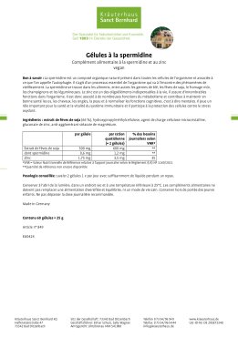 Gélules à la spermidine 60 gélules
