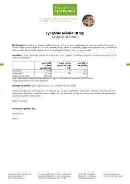 Lycopène Gélules 10 mg 120 gélules