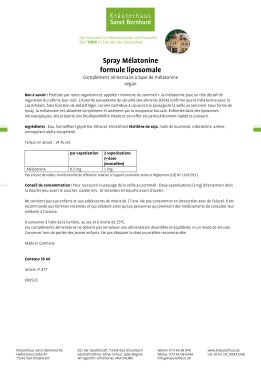 Spray Mélatonine formule liposomale 30 ml