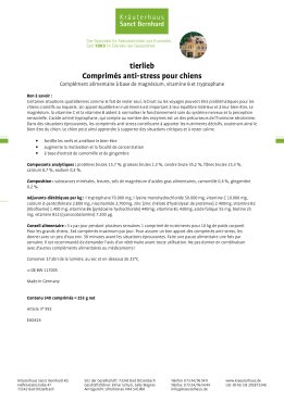 tierlieb Comprim&eacute;s anti-stress pour chiens 340 comprimés