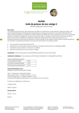 tierlieb Huile de poisson de mer oméga-3 500 ml