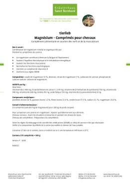 tierlieb Magnésium - Comprimés pour chevaux 170 pièce