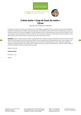 Set  « Coup de fouet du matin » Citron 600 ml