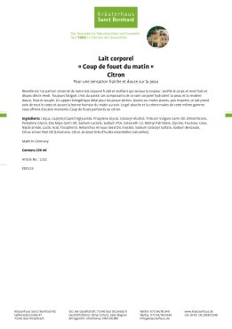 Set  « Coup de fouet du matin » Citron 600 ml