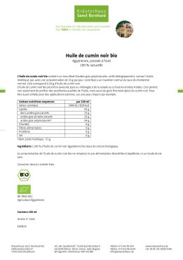 Huile de cumin noir bio 100 ml 100 ml