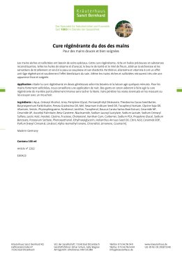 Set régénérant du dos de la main 2 pièce