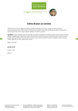 Crème de jour au narcisse 50 ml