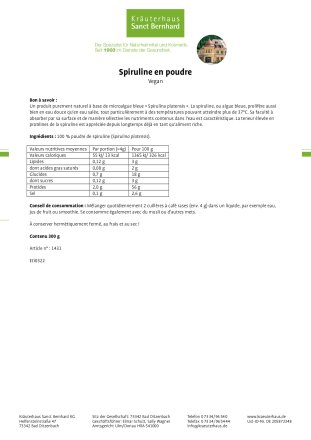 Spiruline en poudre 300 g