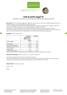 Huile de périlla Veggie fit 250 ml