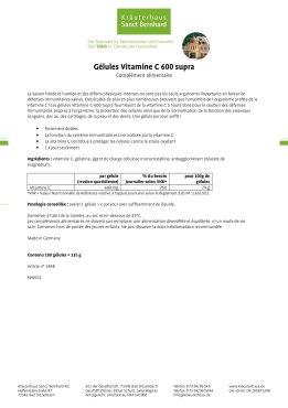 Gélules Vitamine C 600 supra 180 gélules