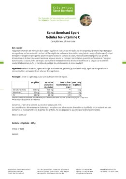 Sanct Bernhard Sport Gélules fer-vitamine C 180 gélules