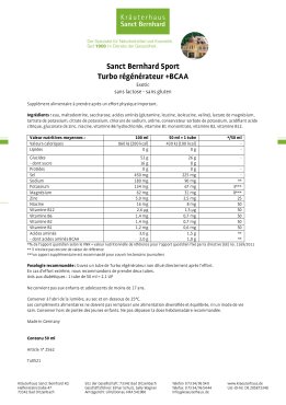 Sanct Bernhard Sport Turbo régénérateur +BCAA 11 tubes 550 ml