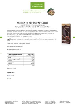 Chocolat fin noir amer 70 % cacao 100 g