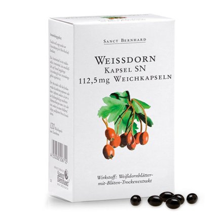 Gélules SN, 112,5 mg gélules souples à  l’aubépine 120 gélules